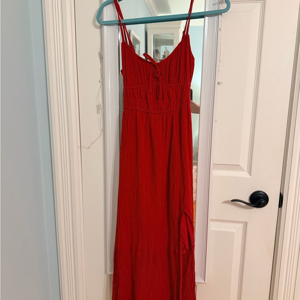 Red Hollister Midi Dress